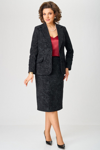 Поясное платье с изысканной рюшей и разрезом Angelina & Сompany 1204 - фото 4