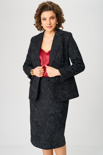 Поясное платье с изысканной рюшей и разрезом Angelina & Сompany 1204 - фото 3