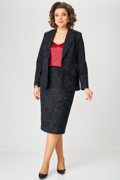 Поясное платье с изысканной рюшей и разрезом Angelina & Сompany 1204 - фото 2