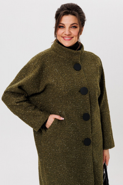 Пальто Michel chic 363/1 хаки - фото 7