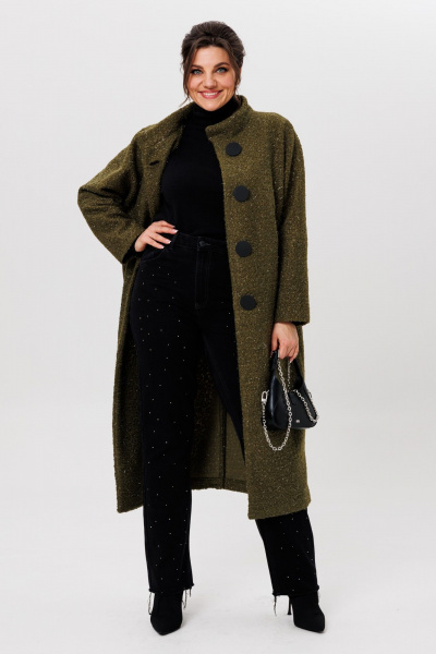Пальто Michel chic 363/1 хаки - фото 6