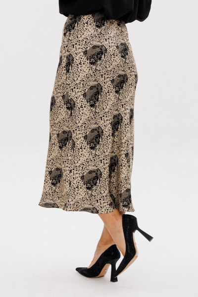 Нарядная блуза и юбка из тянущихся материалов Mubliz 241 черный-золото - фото 10