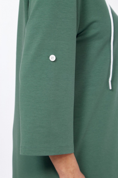 Зеленое платье с капюшоном и принтом для повседневных стилей Диомант 2032 зелень - фото 9