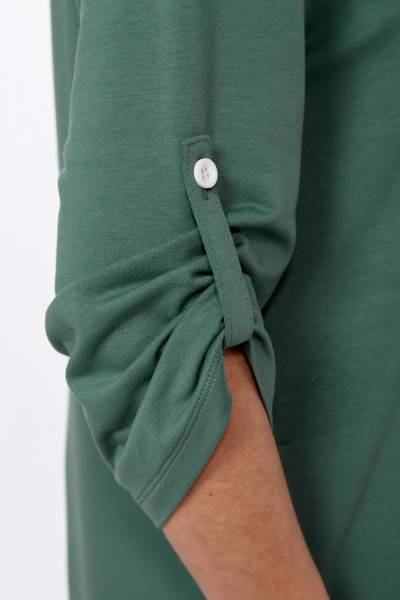 Зеленое платье с капюшоном и принтом для повседневных стилей Диомант 2032 зелень - фото 8