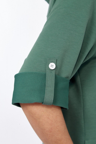 Зеленое платье с капюшоном и принтом для повседневных стилей Диомант 2032 зелень - фото 7