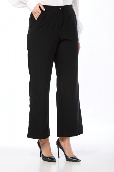 Черные брюки женские из текстиля с эластичным поясом Abbi 2026 - фото 10
