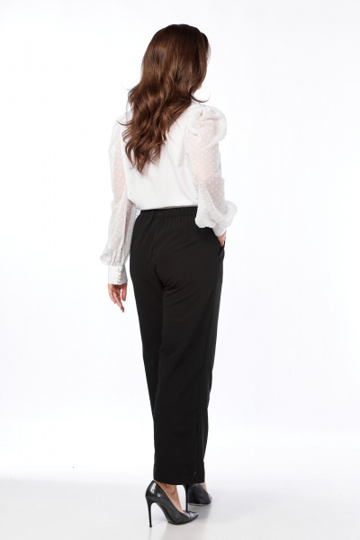 Черные брюки женские из текстиля с эластичным поясом Abbi 2026 - фото 4