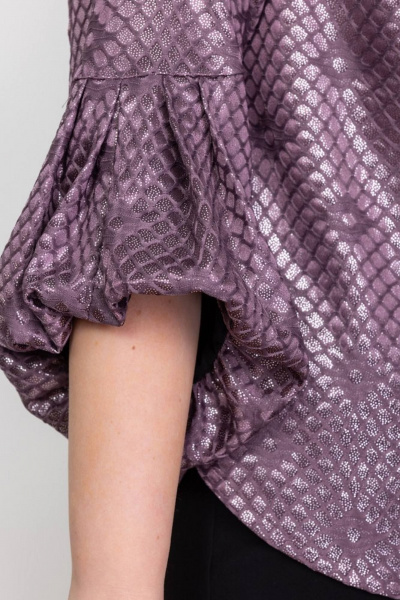 Нарядный джемпер из трикотажа с блестками и имитацией молнии Camelia 2454 1 - фото 5