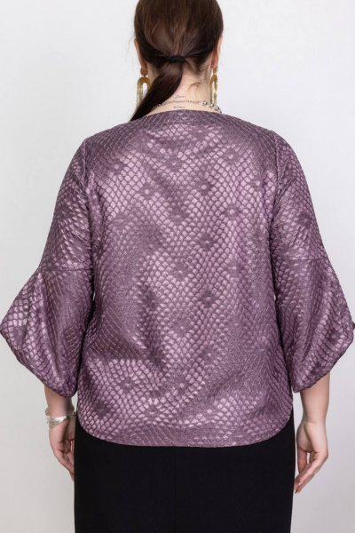 Нарядный джемпер из трикотажа с блестками и имитацией молнии Camelia 2454 1 - фото 3