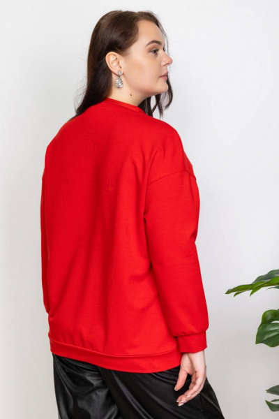 Джемпер яркий прямой силуэт с декоративной тесьмой Camelia 2440 1 - фото 3