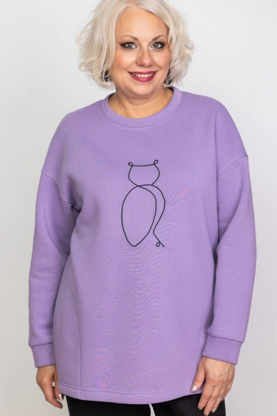 Джемпер женский хлопковый с карманами и начесом Camelia 2436 1 - фото 1