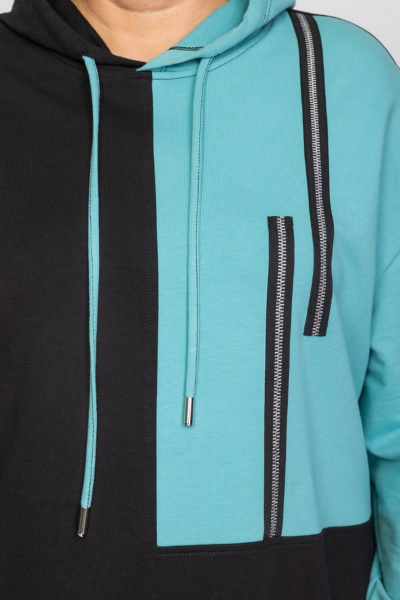 Худи спортивный прямого силуэта из хлопка с капюшоном Camelia 2435 1 - фото 6