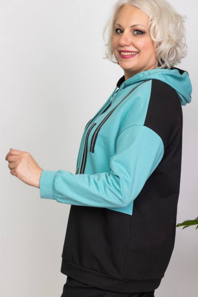 Худи спортивный прямого силуэта из хлопка с капюшоном Camelia 2435 1 - фото 4