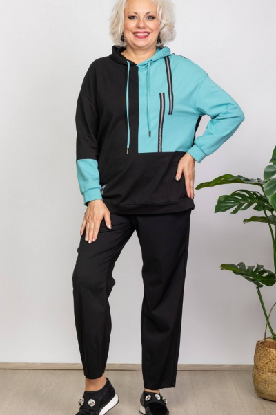 Худи спортивный прямого силуэта из хлопка с капюшоном Camelia 2435 1 - фото 2