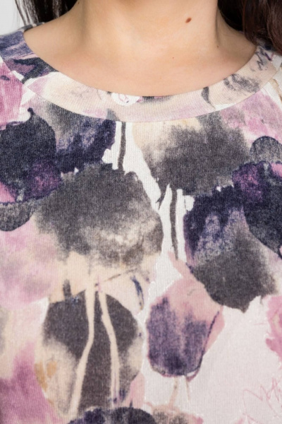 Мультиколор утепленный джемпер из трикотажа Camelia 2433 3 - фото 6