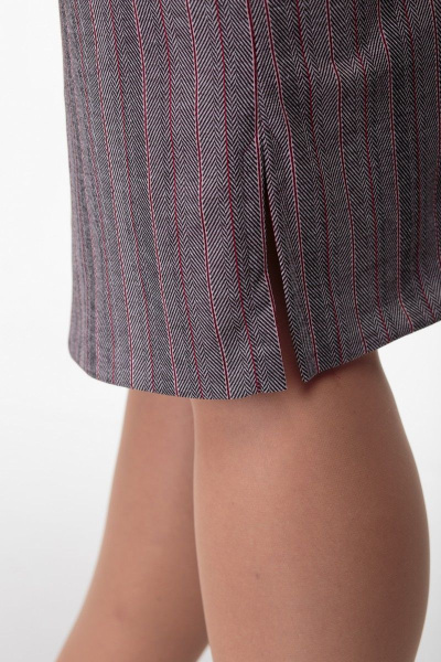 Платье женское до колена с нагрудными вытачками Anelli 899 бордо - фото 8