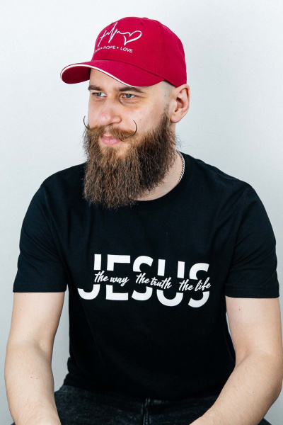 Мужская футболка с цитатой из хлопка и коротким рукавом MariSt 22001 черный - фото 5