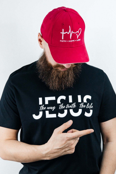 Мужская футболка с цитатой из хлопка и коротким рукавом MariSt 22001 черный - фото 3