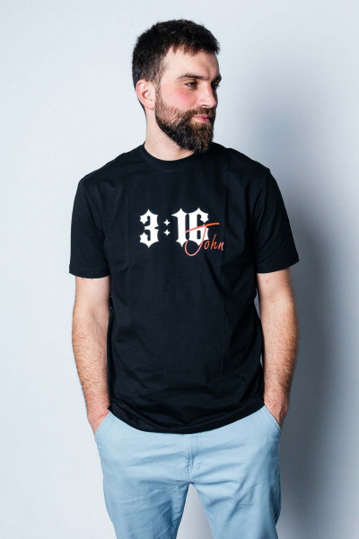 Черная хлопковая футболка мужская MariSt 22003 черный - фото 2