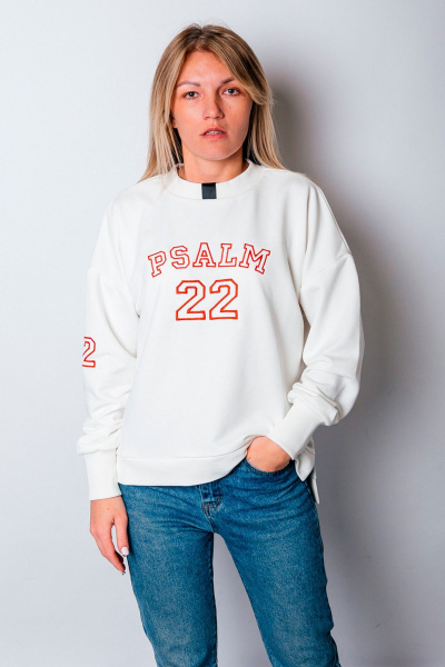 Молочный свитшот свободного кроя женский MariSt 31001 молочный - фото 1