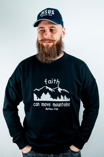 Черный свитшот свободного кроя мужской MariSt 32004 черный - фото 5