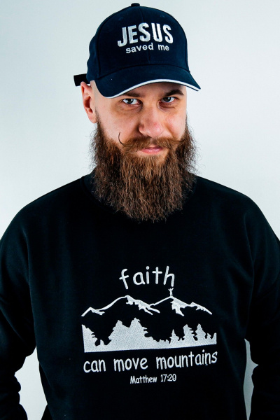 Черный свитшот свободного кроя мужской MariSt 32004 черный - фото 3