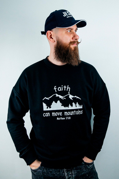 Черный свитшот свободного кроя мужской MariSt 32004 черный - фото 2