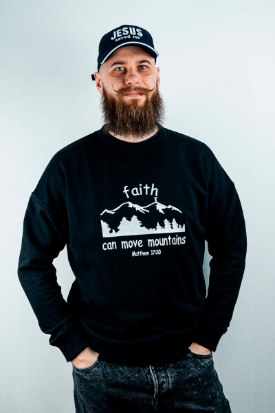 Черный свитшот свободного кроя мужской MariSt 32004 черный - фото 1