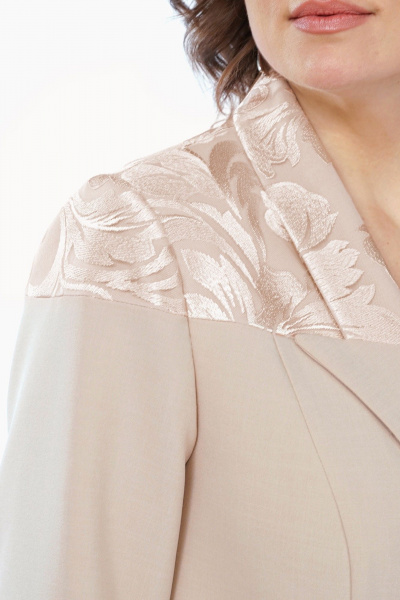 Брюки и жакет в деловом стиле на каждый день Alani Collection 2295 беж - фото 4