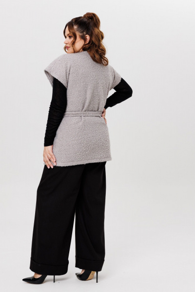 Серый жилет из пальтовой ткани Michel chic 365 пепел - фото 7