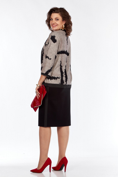 Комплект юбка и джемпер с контрастными вставками Grace for you 259 - фото 5