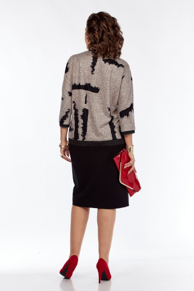 Комплект юбка и джемпер с контрастными вставками Grace for you 259 - фото 6