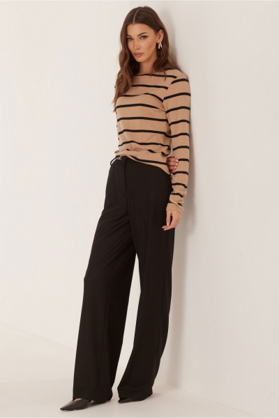 Лонгслив из трикотажа с лодочной горловиной Lyushe 3971 - фото 6