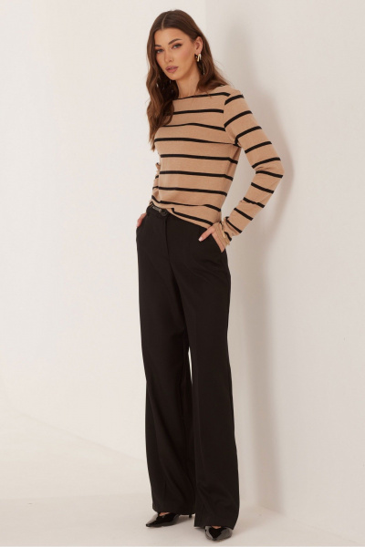 Лонгслив из трикотажа с лодочной горловиной Lyushe 3971 - фото 4