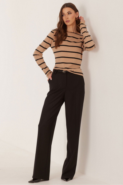 Лонгслив из трикотажа с лодочной горловиной Lyushe 3971 - фото 3