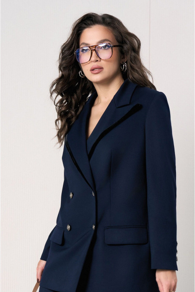 Костюм с жакетом со стоячим воротником и брюками Lissana 4958 - фото 4