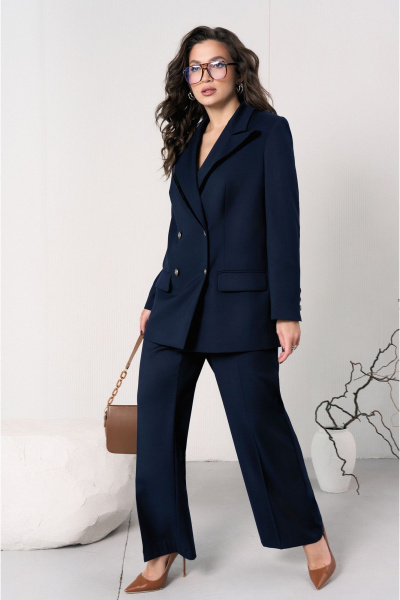 Костюм с жакетом со стоячим воротником и брюками Lissana 4958 - фото 3