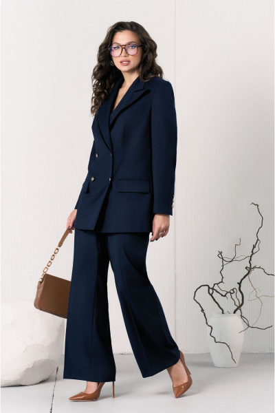 Костюм с жакетом со стоячим воротником и брюками Lissana 4958 - фото 1