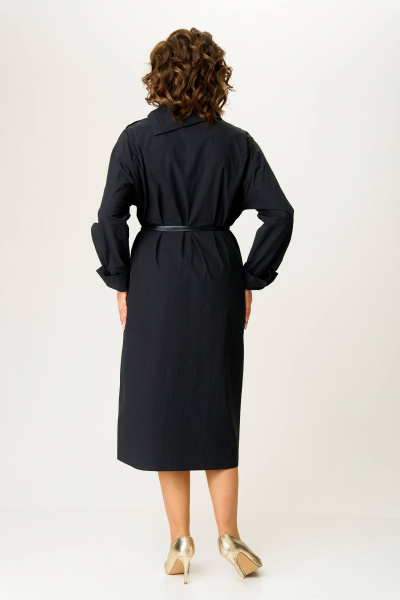 Демисезонное платье из хлопкового текстиля с декоративным поясом Karina deLux M-1332 - фото 5