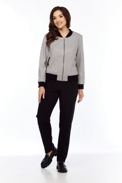 Демисезонный костюм из трикотажа: бомбер и юбка БагираАнТа 996 - фото 1