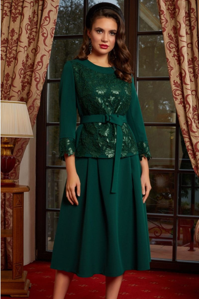 Блуза, юбка Lissana 4154 зеленый - фото 4