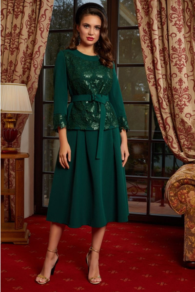 Блуза, юбка Lissana 4154 зеленый - фото 3