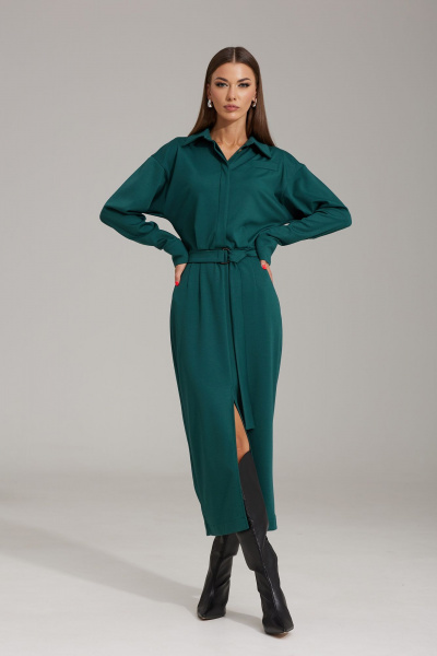 Платье с вытачками, расклешенное, из трикотажа N.O.W. 1480 - фото 3