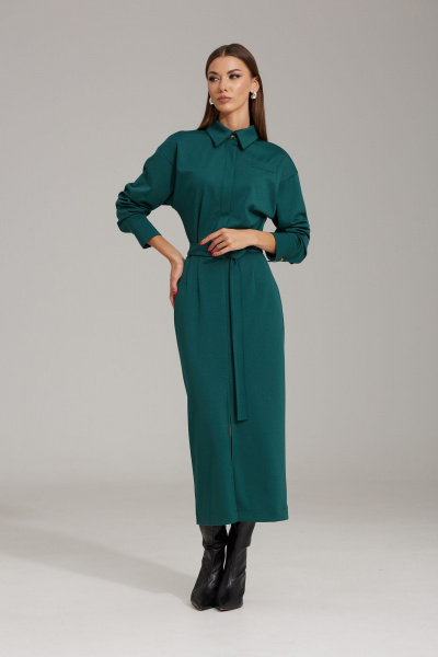 Платье с вытачками, расклешенное, из трикотажа N.O.W. 1480 - фото 2