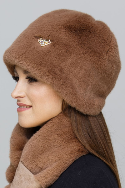 Шапка Зима Фэшн 021-к-09 бежевый_tissavel - фото 4