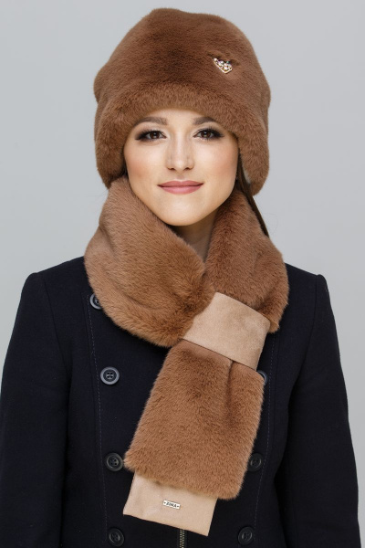 Шапка Зима Фэшн 021-к-09 бежевый_tissavel - фото 2
