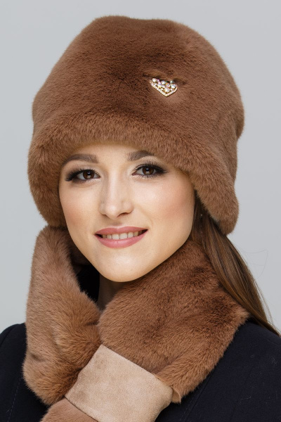 Шапка Зима Фэшн 021-к-09 бежевый_tissavel - фото 3