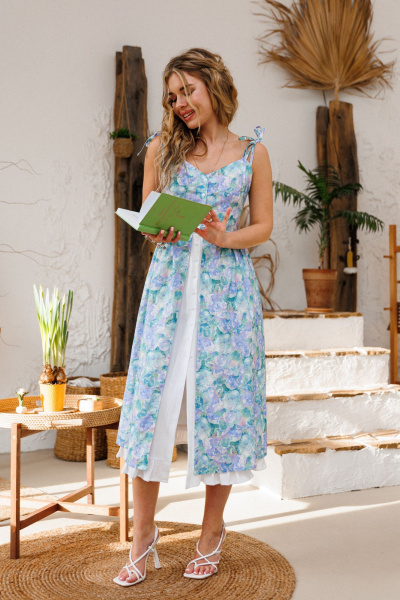 Платье Marshop М148 синий-2 - фото 8