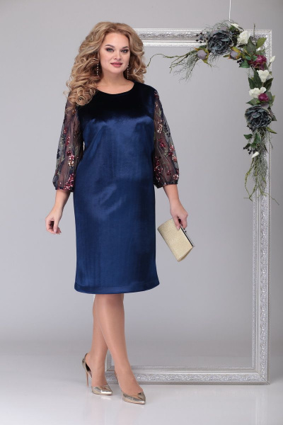 Платье Michel chic 2039 синий - фото 3