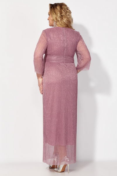 Платье большого размера с плиссировкой и декольте на запах Algranda А4036-1 - фото 9